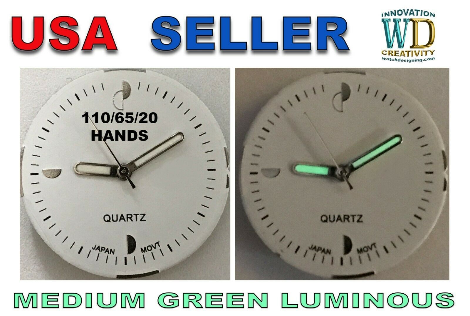 Genuine NEW Seiko Epson V501C Watch 3 hands style Movement Japan crown and stem