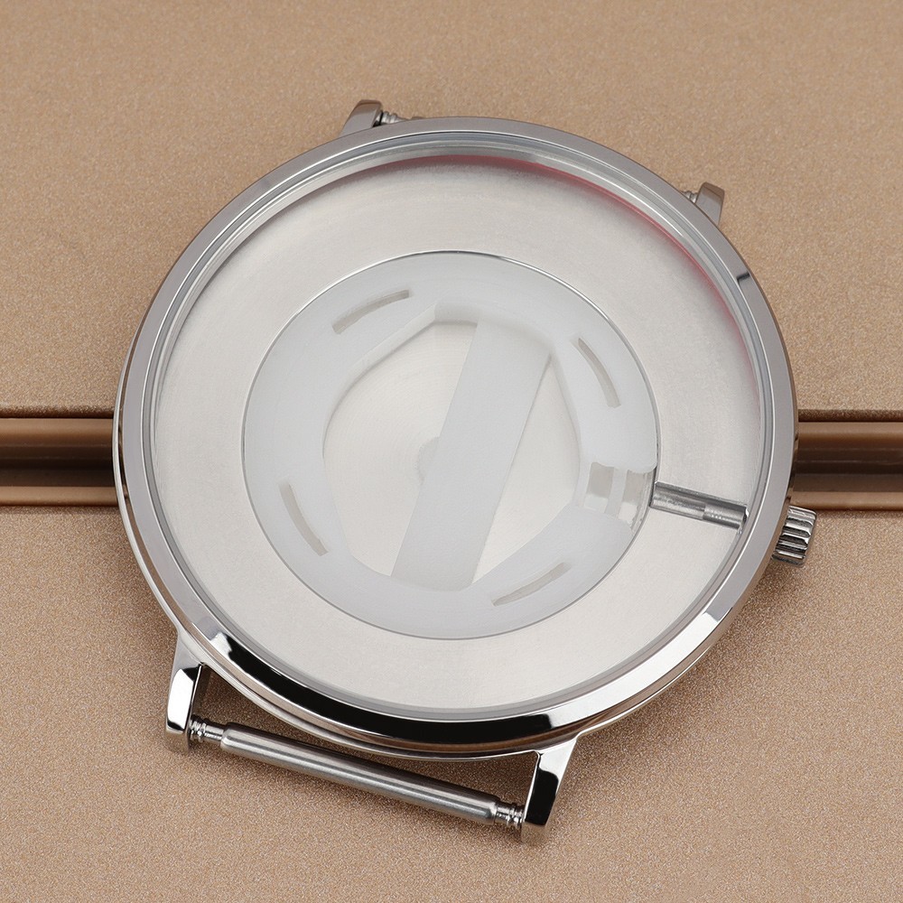 40mm Ultra-Thin Silvery Watch Case 316L Stainless Steel For Miyota GL20 Movement