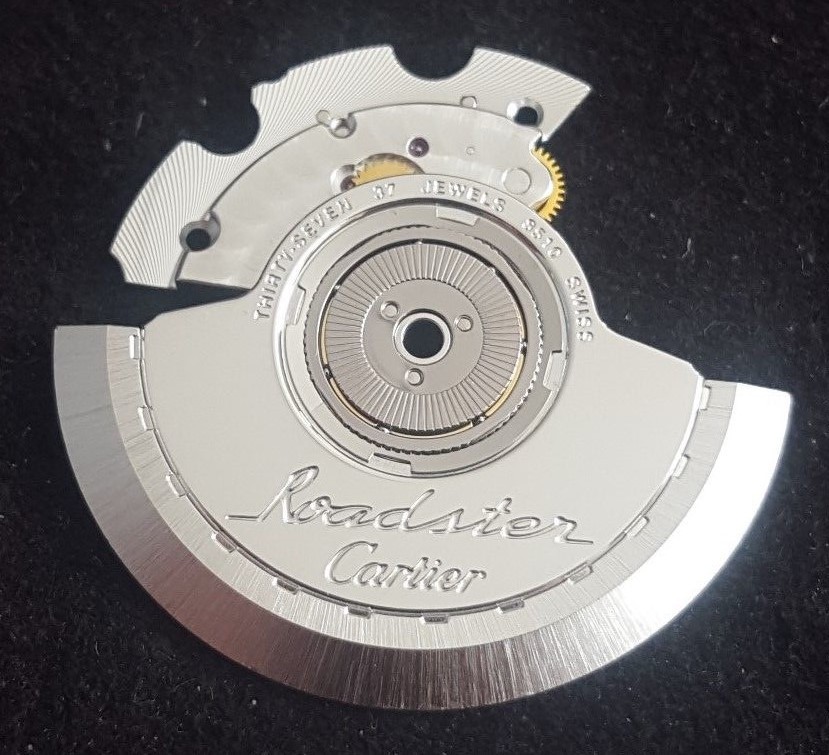 Cartier Roadster Complete Automatic Device with Gears, Bridges and Rotor Weight