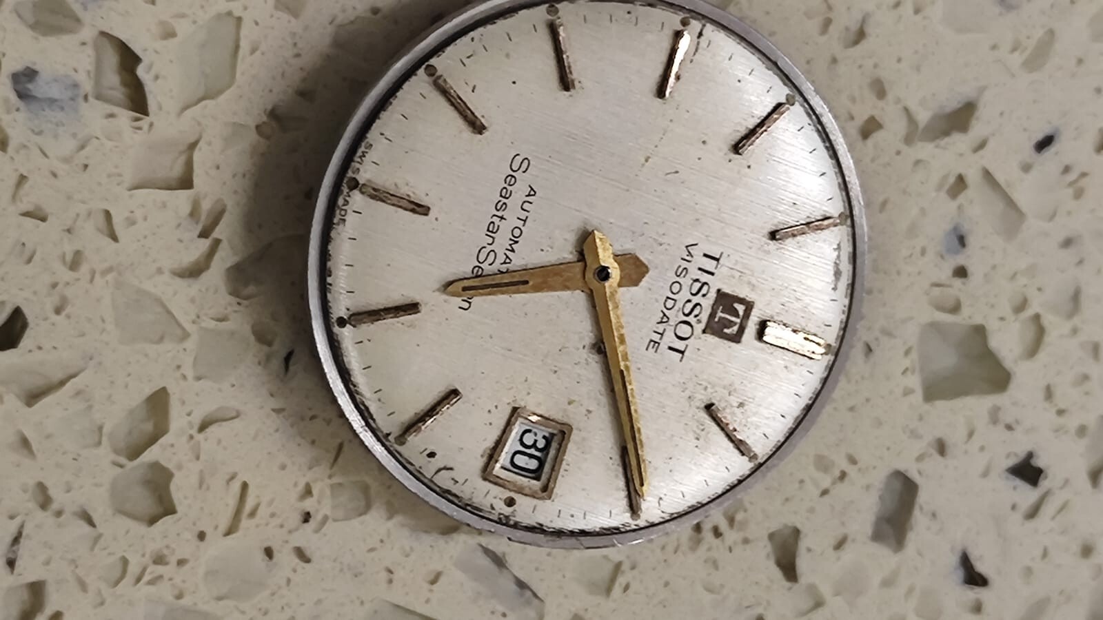 Tissot CAL 784 Automatic Movement with Dial Visodate Seastar WORKING For parts