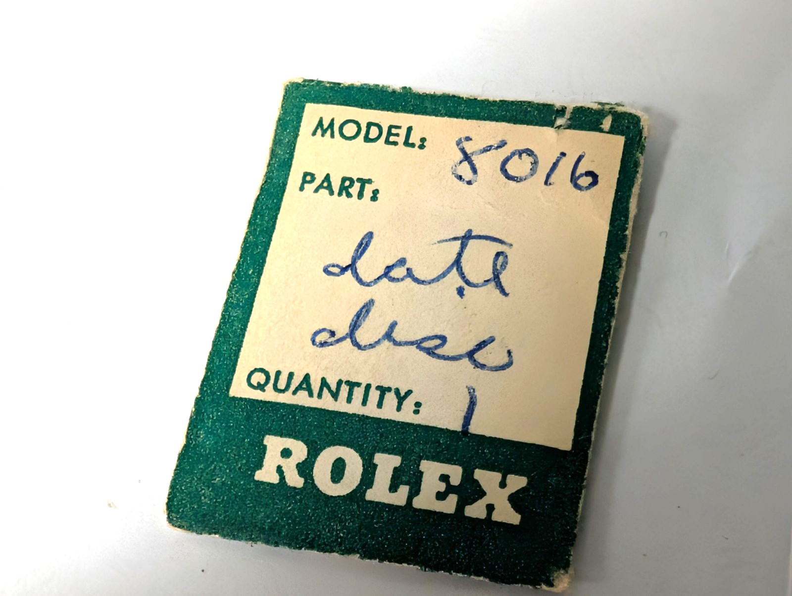 GENUINE Authentic Rolex 1555 1556 8016 Date Disc silver used