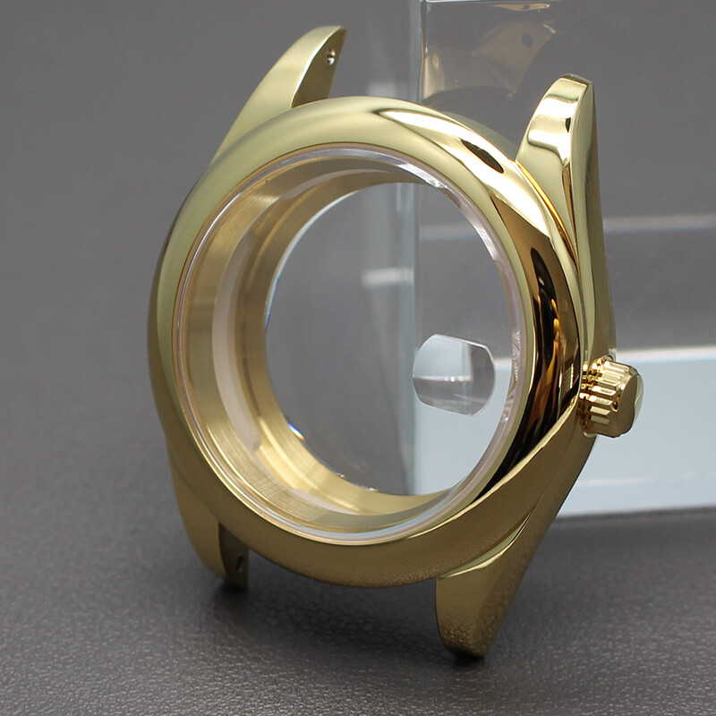 36mm/40mm Golden Luxury Watch Case Sapphire Glass For Seiko Nh35 Nh36/38Movement