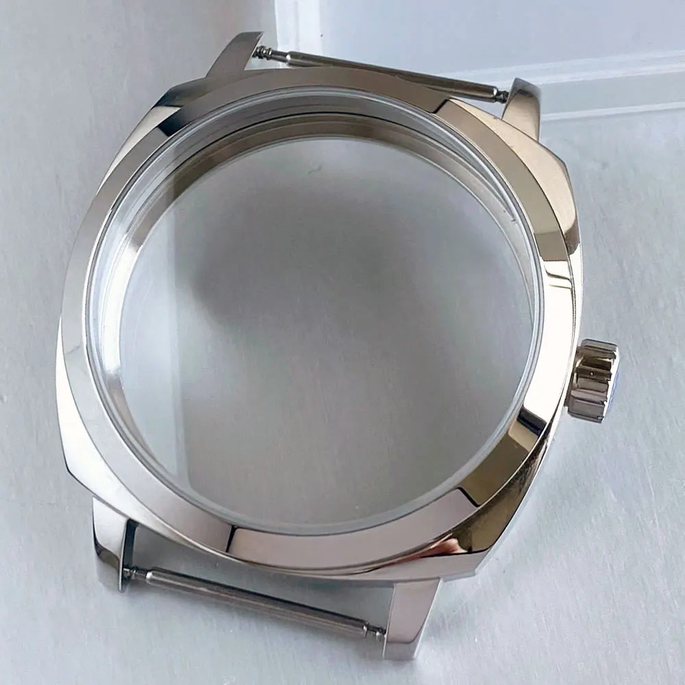 Tandorio New 42mm Stainless Steel Square 6497 Watch Case For ETA 6497 ST3600