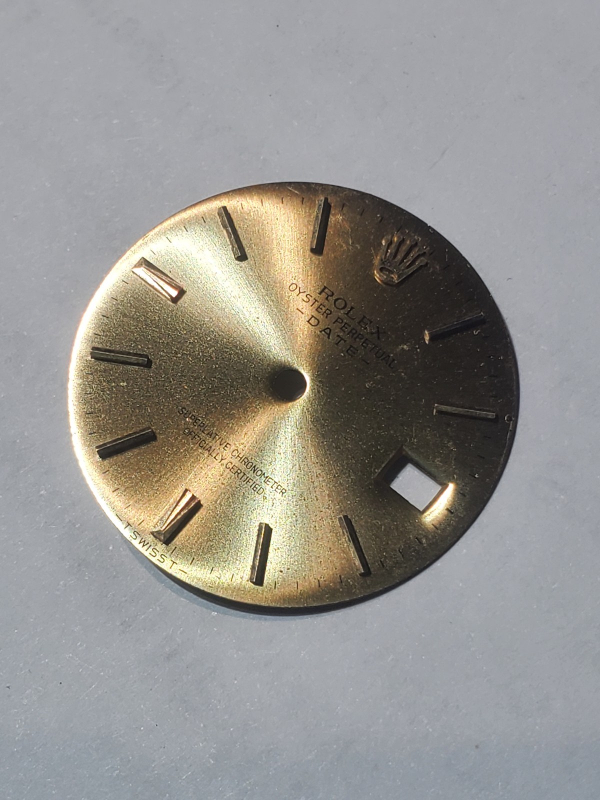Used Rolex Oyster Perpetual Date Ref. 1500 Non-quickset Gold Dial & Hands Parts