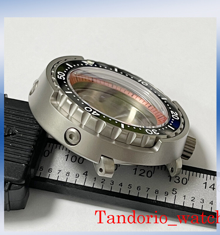 47mm Titanium Watch Case Sapphire Fit NH35A SKX007 SBBN031 200M Waterproof parts