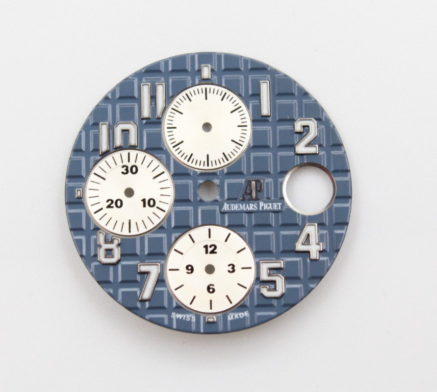 Audemars Piguet Royal Oak Offshore Blue Silver Subdials 42mm Chronograph Dial