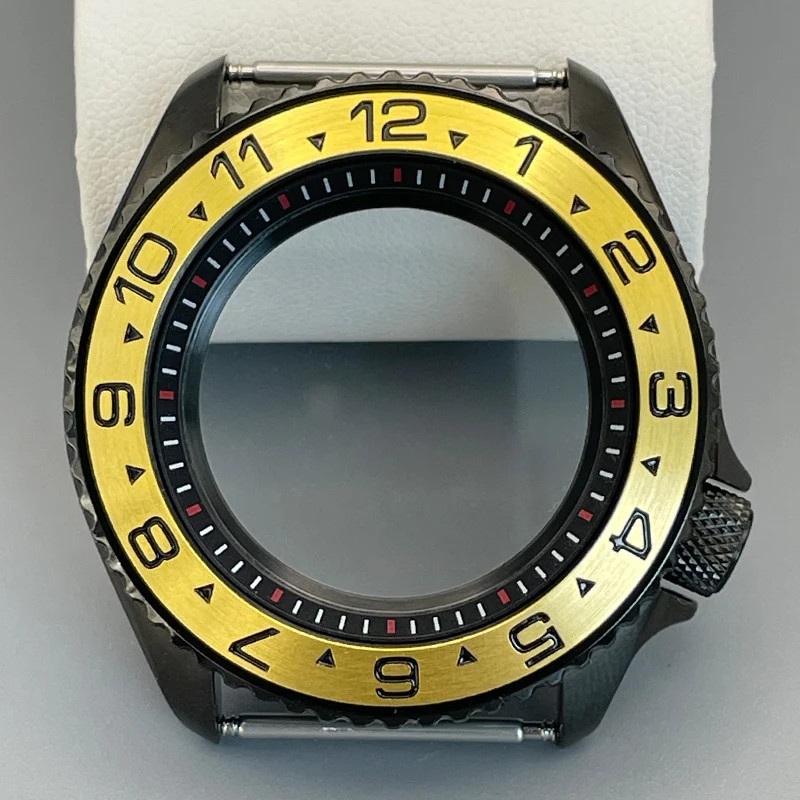 Black SKX007 Case 42mm NH35/36 Flat Sapphire Stainless Steel 22mm