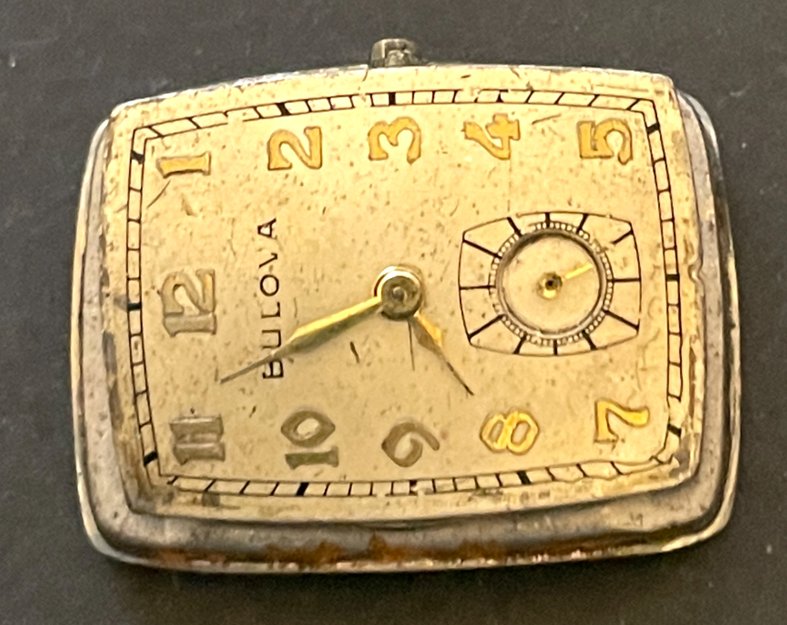Vintage Bulova Cal 8AE Men’s Watch Movement Running Ticks Balance 8 AE 21j USA