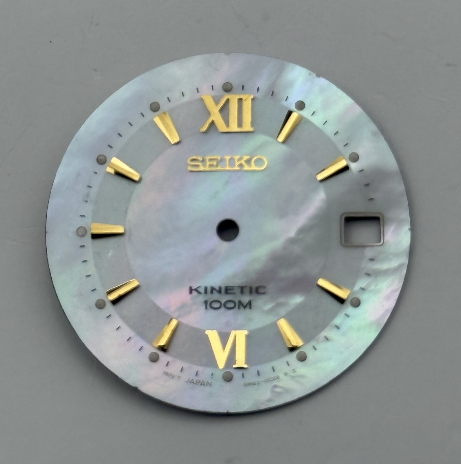 Seiko 5M62-OCXB Watch Dial Kinetic 100M MOP Japan Spare Parts Repair 27.4mm