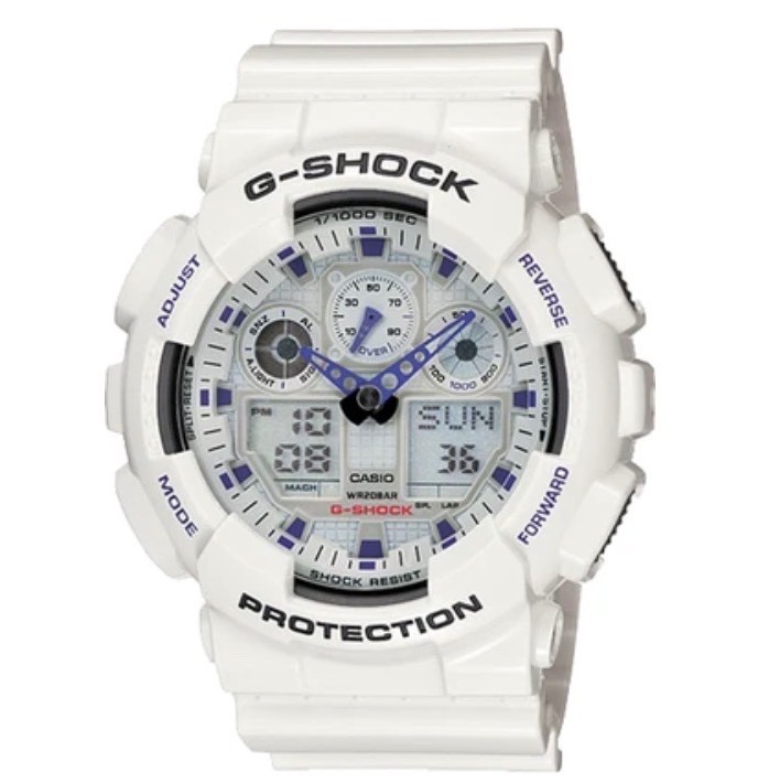 Genuine Casio G-Shock Strap White Band G8900A GA100A GR8900A-7 GW8900 + Pins