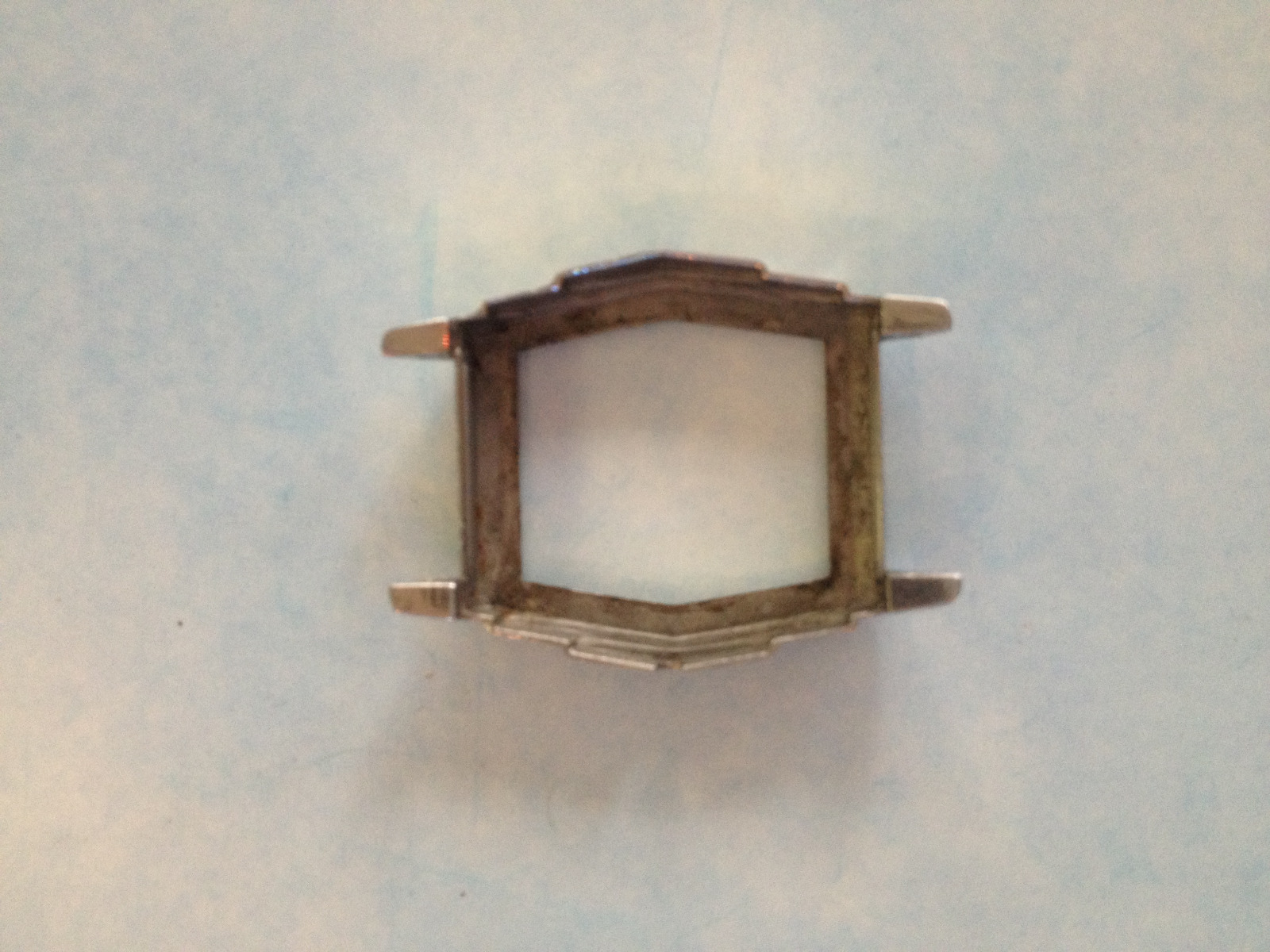 VINTAGE STAINLESS STEEL SILVER-TONE WATCH CASE 23mm x 26mm (TOP ONLY) PARTS