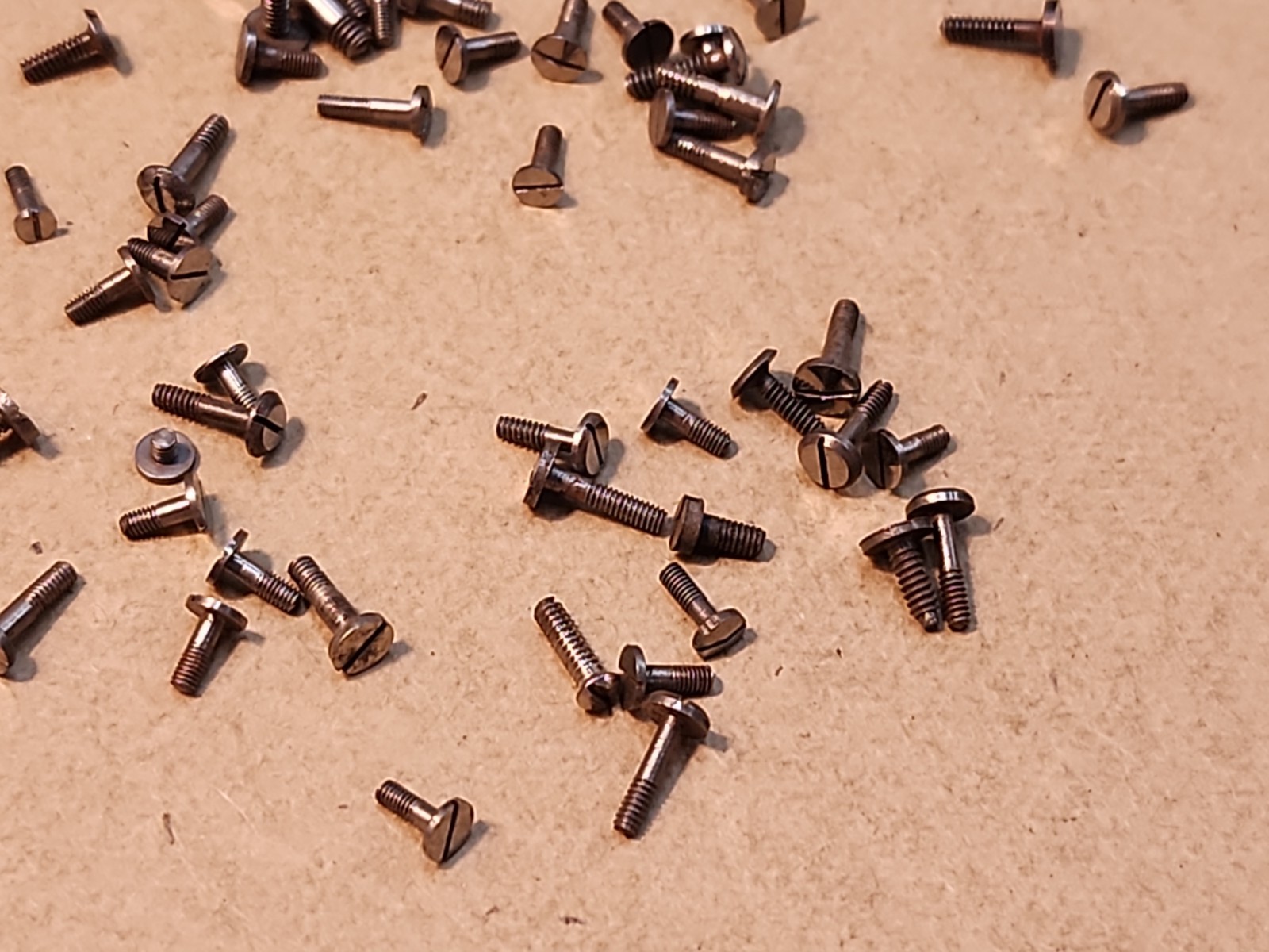 Lot Of 80 Mixed Pocket Watch/Wristwatch Case And Movement Screws Parts Spares