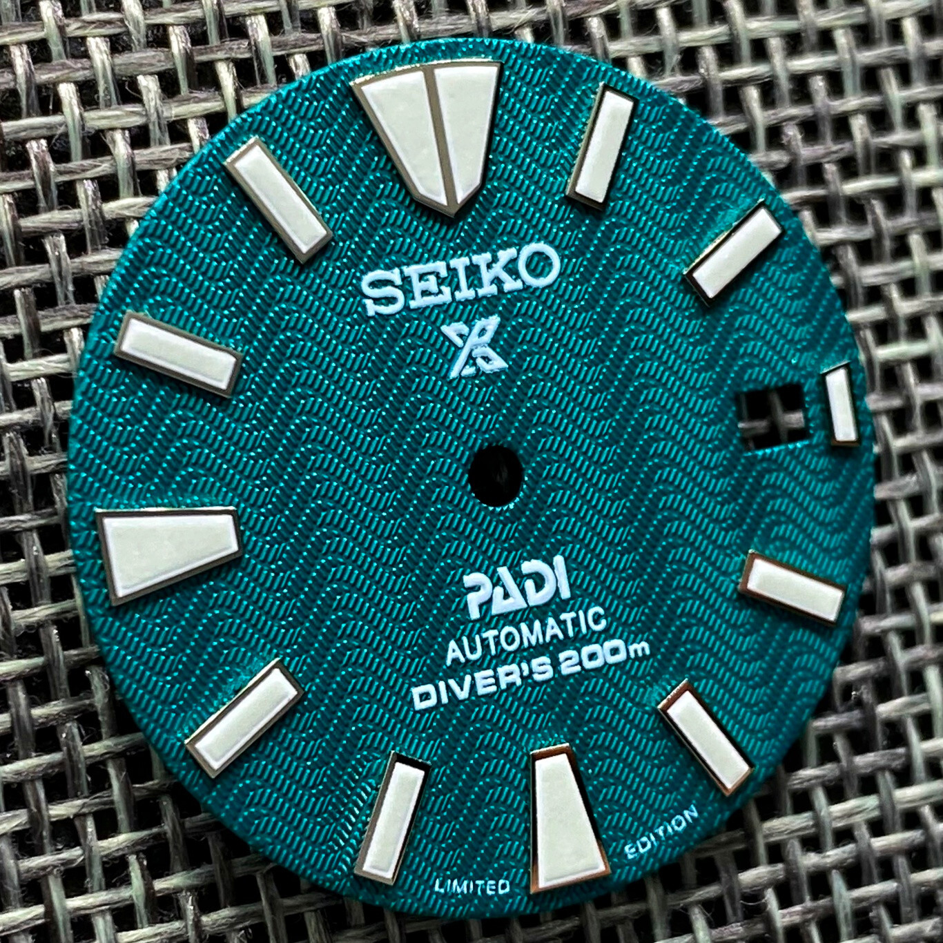 New SAMURAI PADI PROSPEX WAVE GREEN DIAL DIVERS FOR SEIKO NH35 4R35 NH36 4R36