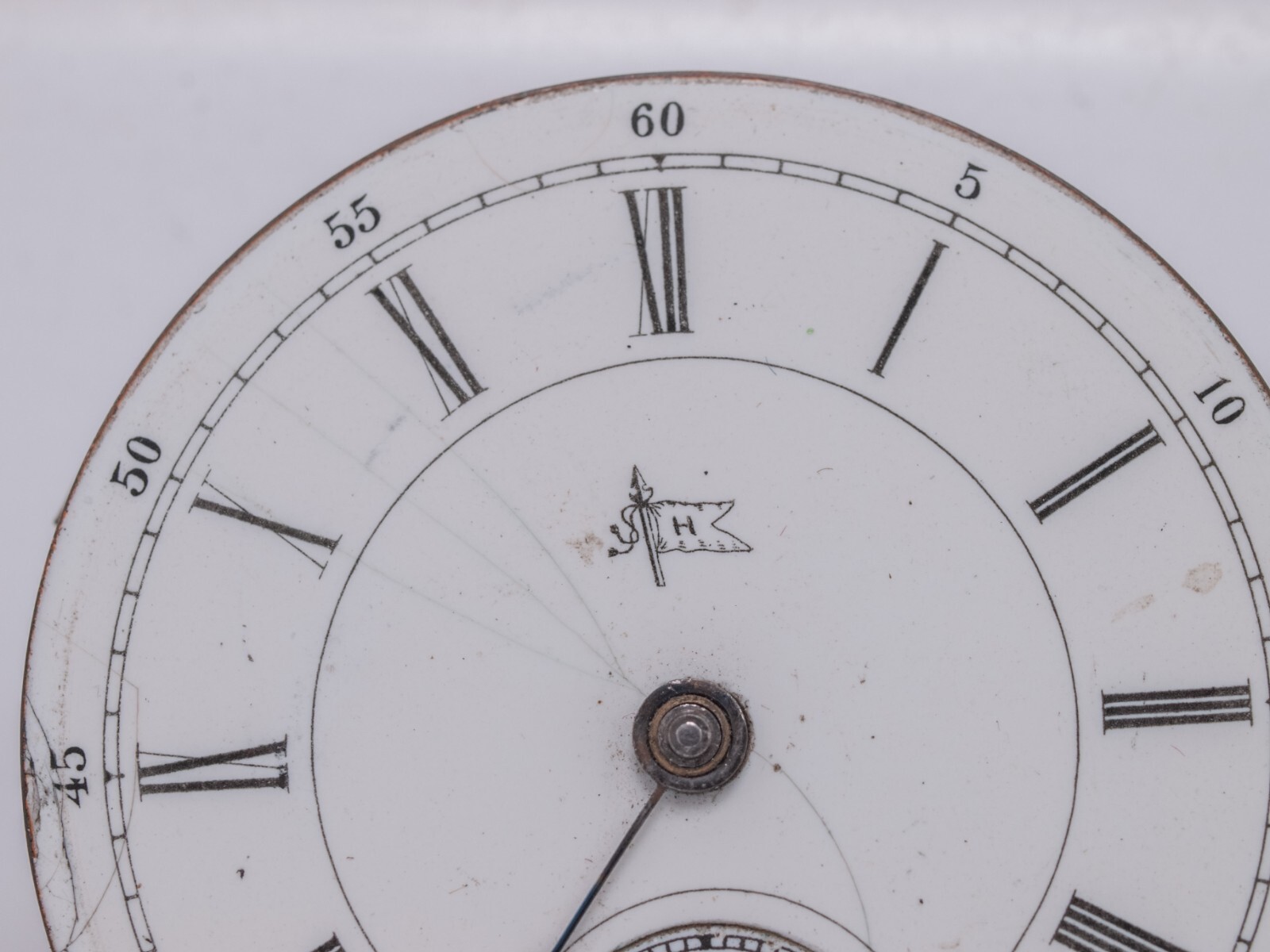 1893 – Hampden 110 H Flag Lever Set 16s 11j Pocket Watch Movement – Runs AS-IS