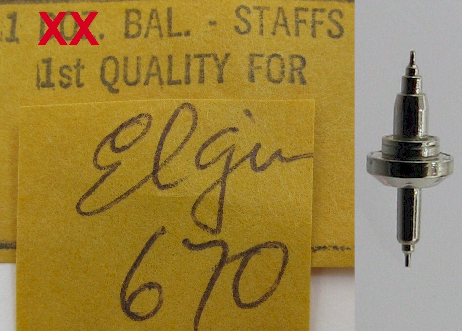 Elgin 670 671 672 673 balance staff wrist Watch #6502 & 723
