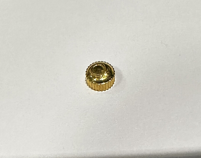 New 4.5mm Yellow Gold Color Waterproof Crown Part For Omega Watch