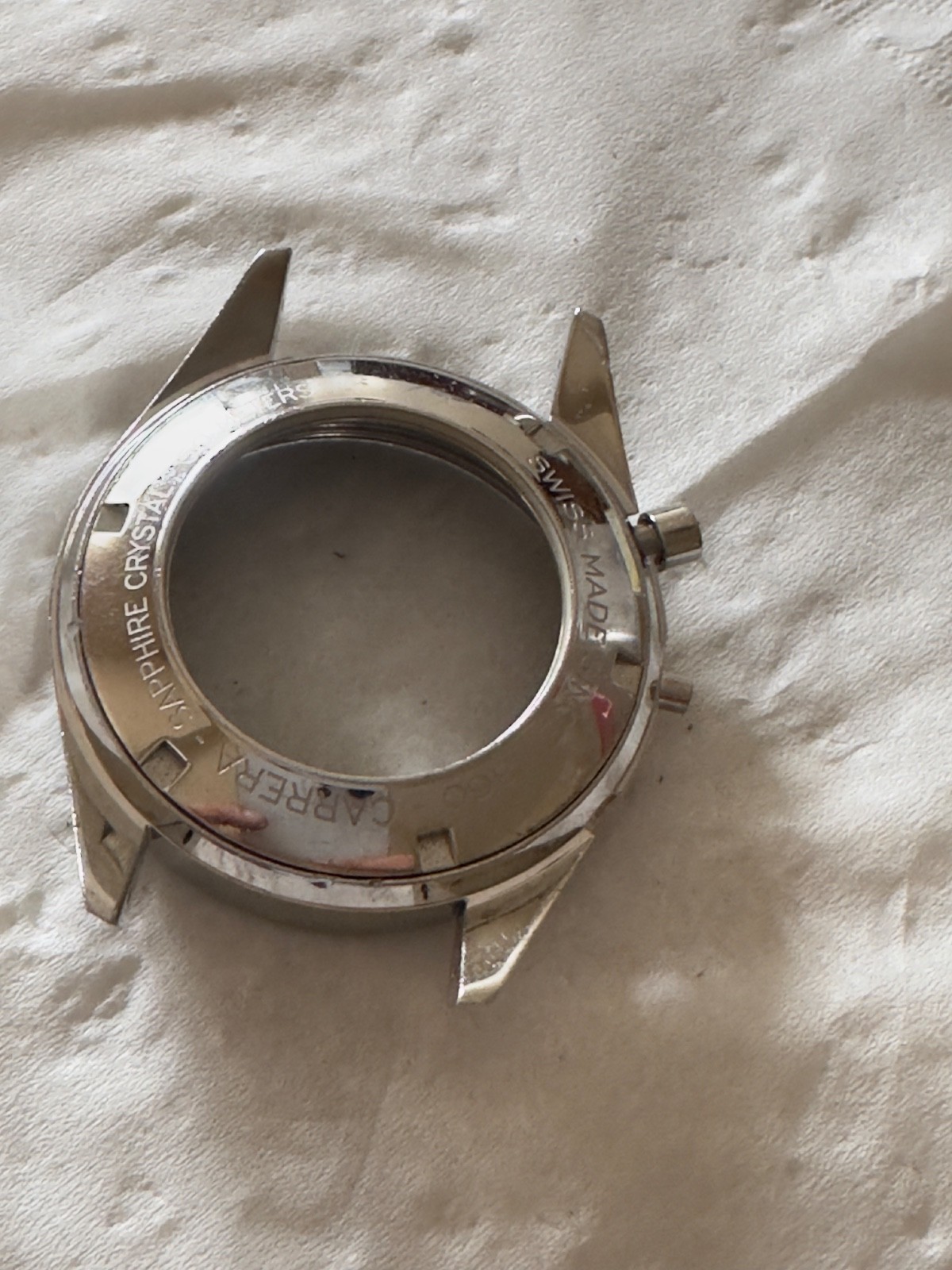 TAG Heuer Carrera CV2010 Watch Case Only Stainless Steel Genuine For Parts