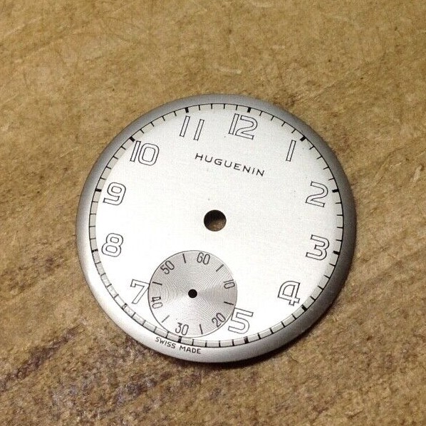 Vintage HUGUENIN Watch Dial – Measures Approximately 25.5 mm – N.O.S