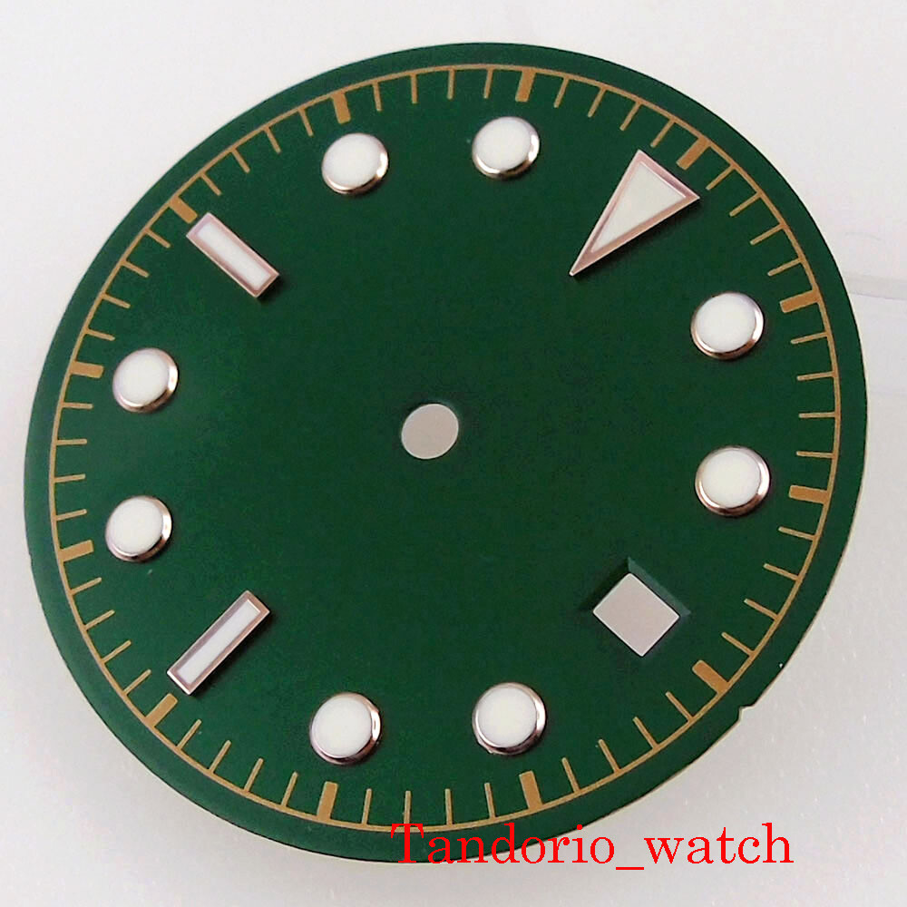 30.5mm Black Blue Green Watch Dial For NH35 NH36 MIYOTA 8215 821A 8205 Movement