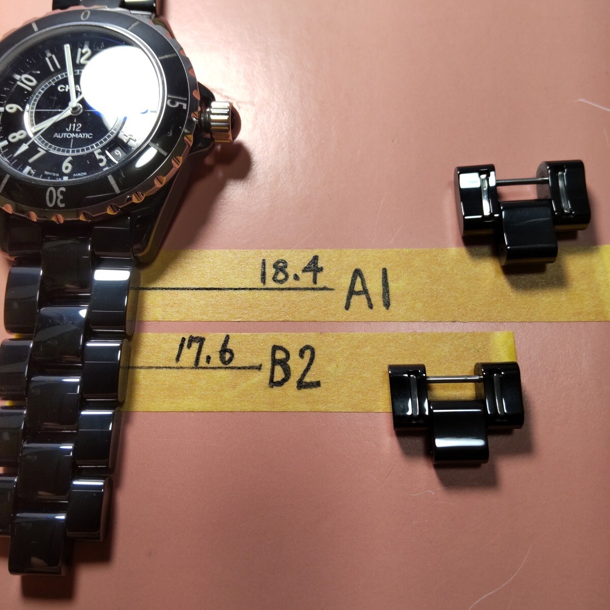 CHANEL J12 H0685 Black (BK) Early Model Ceramic Bracelet 1 Set, Genuine 17.6mm