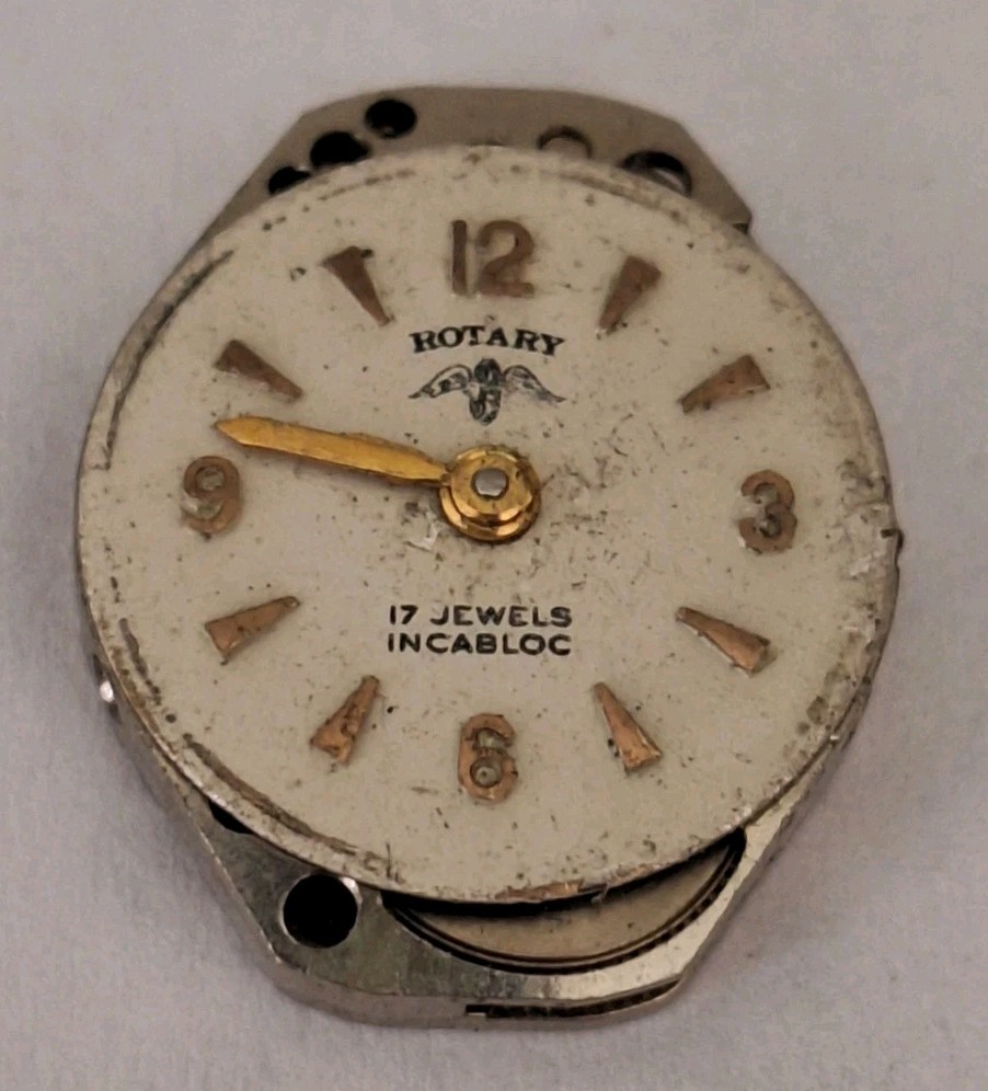 Vintage Rotary 17 Jewels Ladies Mechanical Watch Movement (Balance Is Okay)