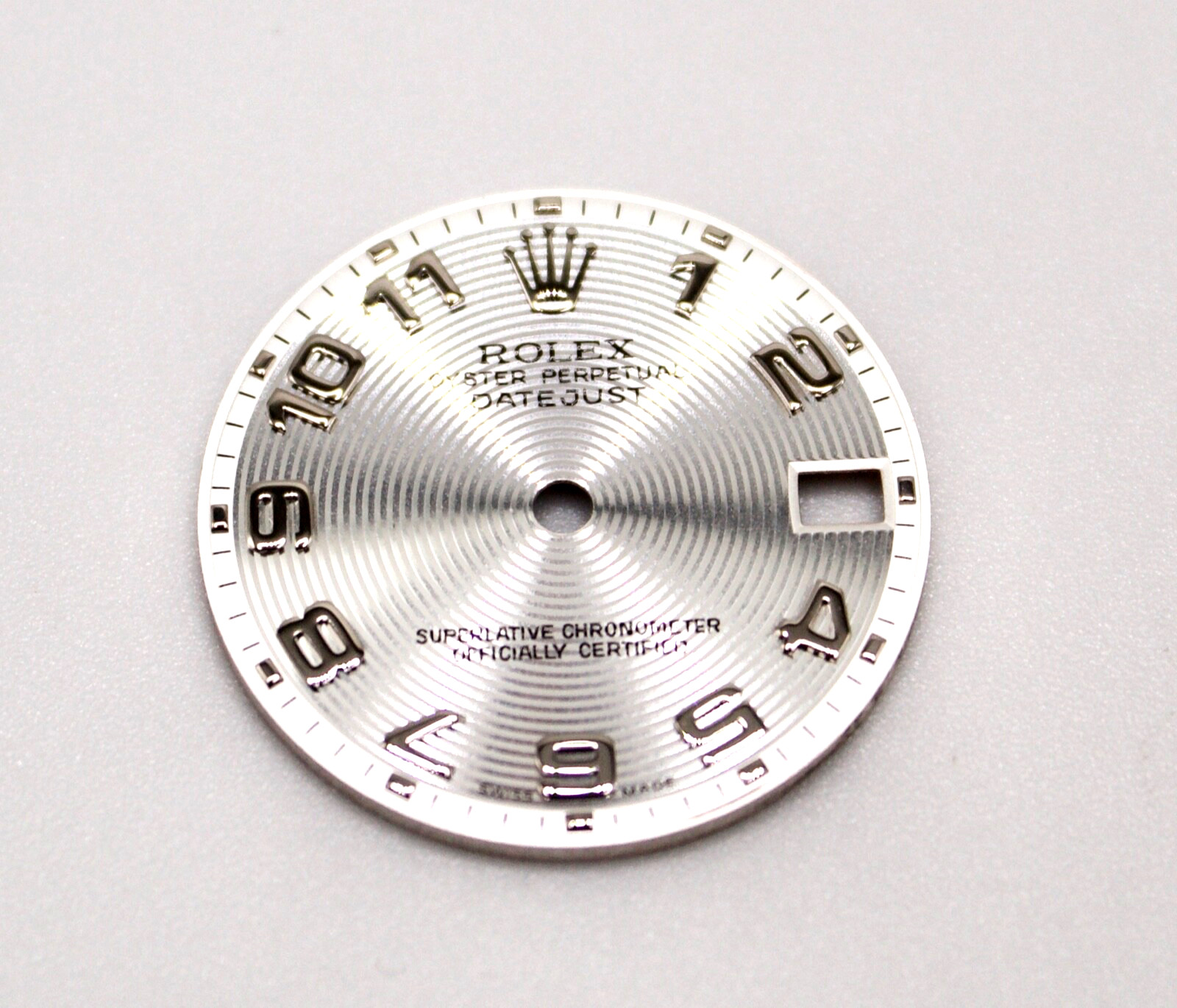 ORIGINAL Rolex Dial 31mm Datejust Silver S/S w Date Concentric 178274/178240