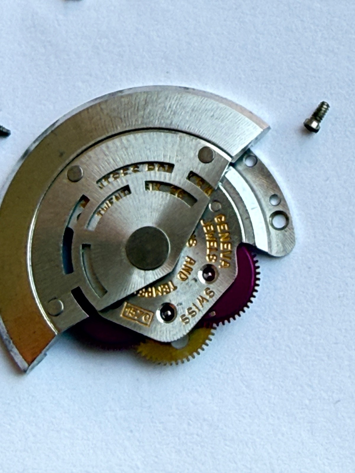 GENUINE Authentic Rolex Rotor + bridge 1570 perfect condition completely & screw