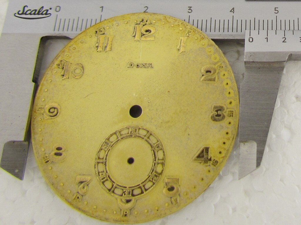 Doxa Antique Swiss Pocket Watch Original Art Deco metal Dial Watch-face 44 mm