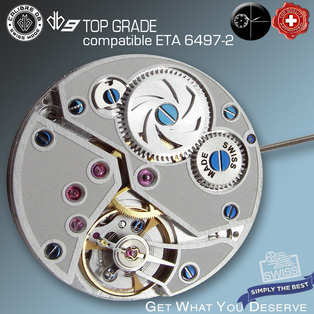 MOVEMENT CALIBRE db9 SB – compatible ETA 6497-2, TOP GRADE HAND WIND SWISS MADE