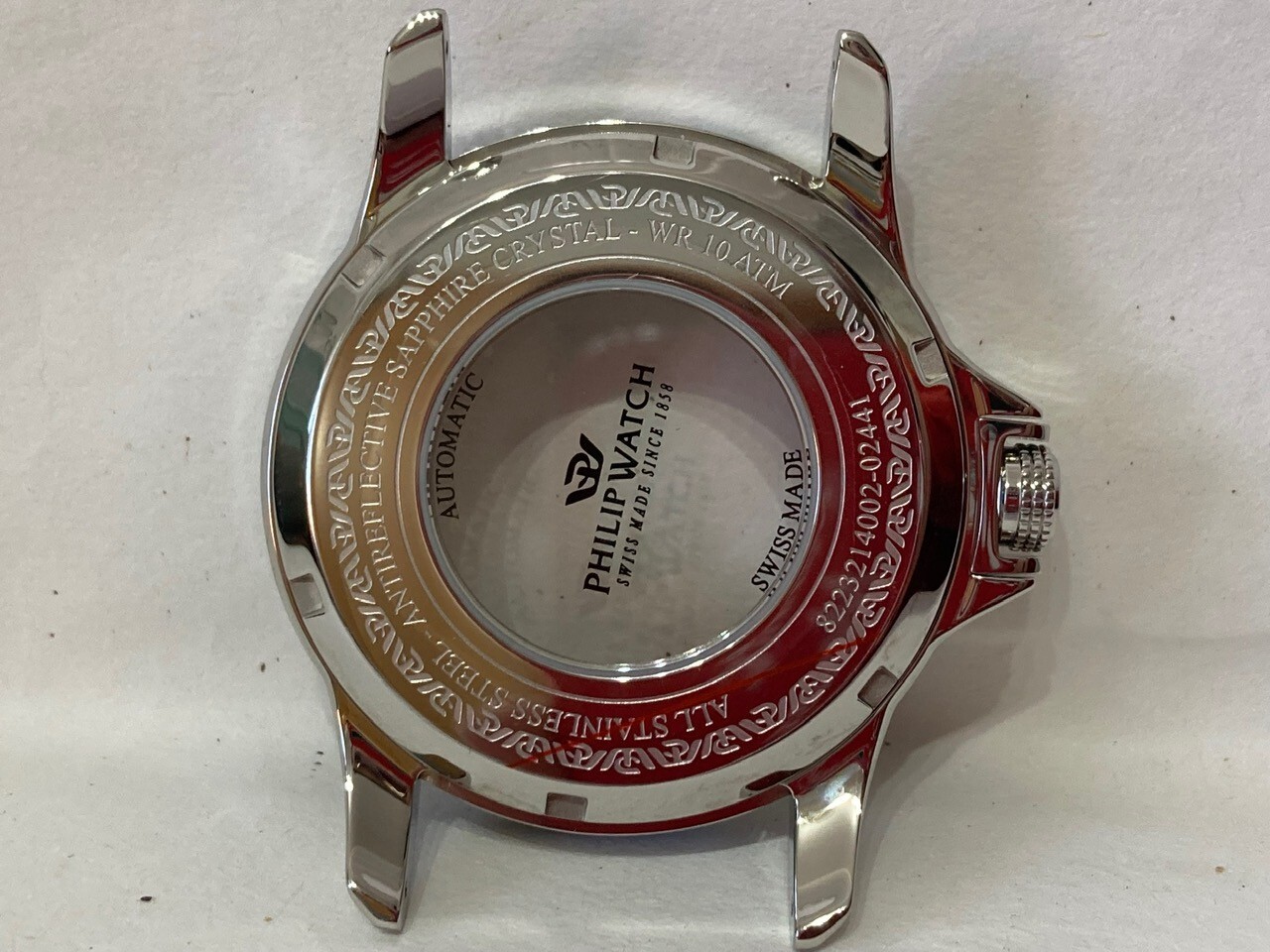 SPARE PARTS ACCESSORY STEEL CASE PHILIP WATCH CARIBE NEW.3