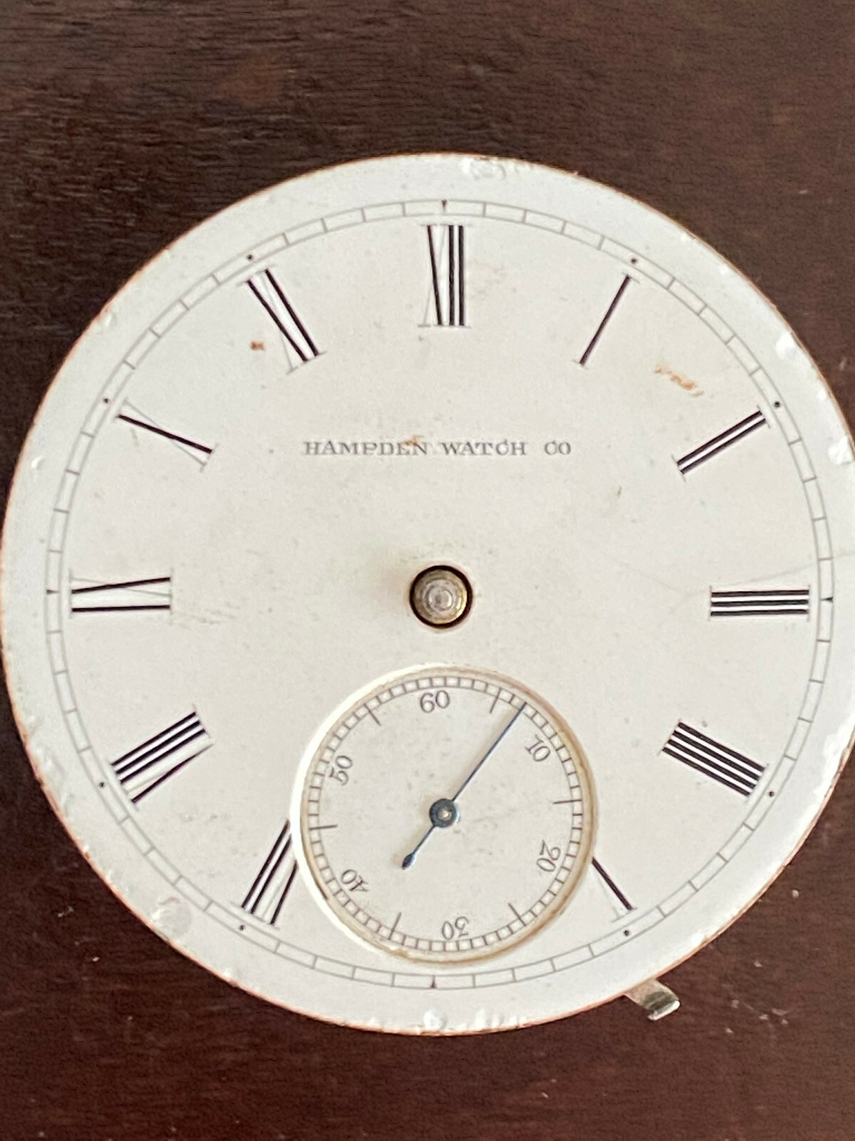 VINTAGE 18S HAMPDEN POCKET WATCH MOVEMENT,GR.SPRINGFIELD, MODEL 2, NOT RUNNING