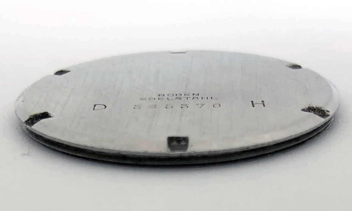 Rare For Part Steel BACK COVER CASE Military Wristwatch German Army DH WW2