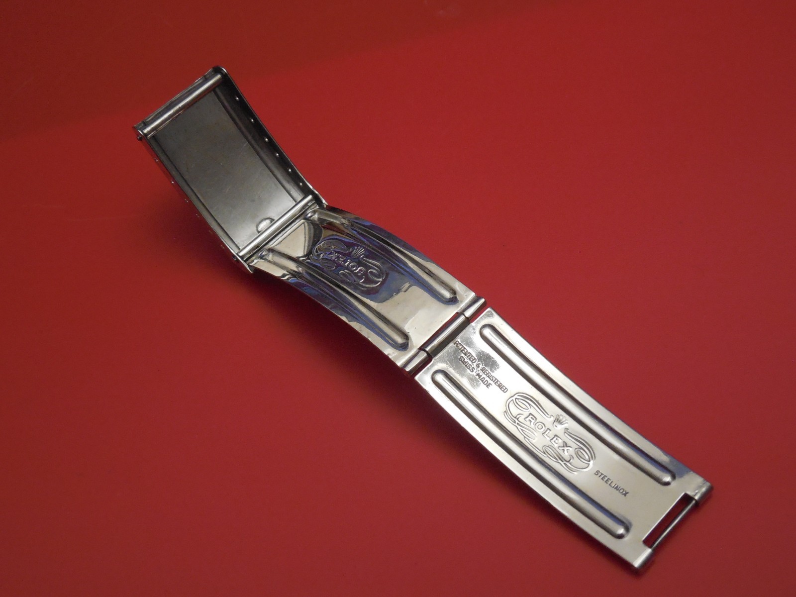 ROLEX SOLID STEEL 7206 20MM OYSTER BAND BRACELET DEPLOYMENT CLASP BUCKLE YR 1970