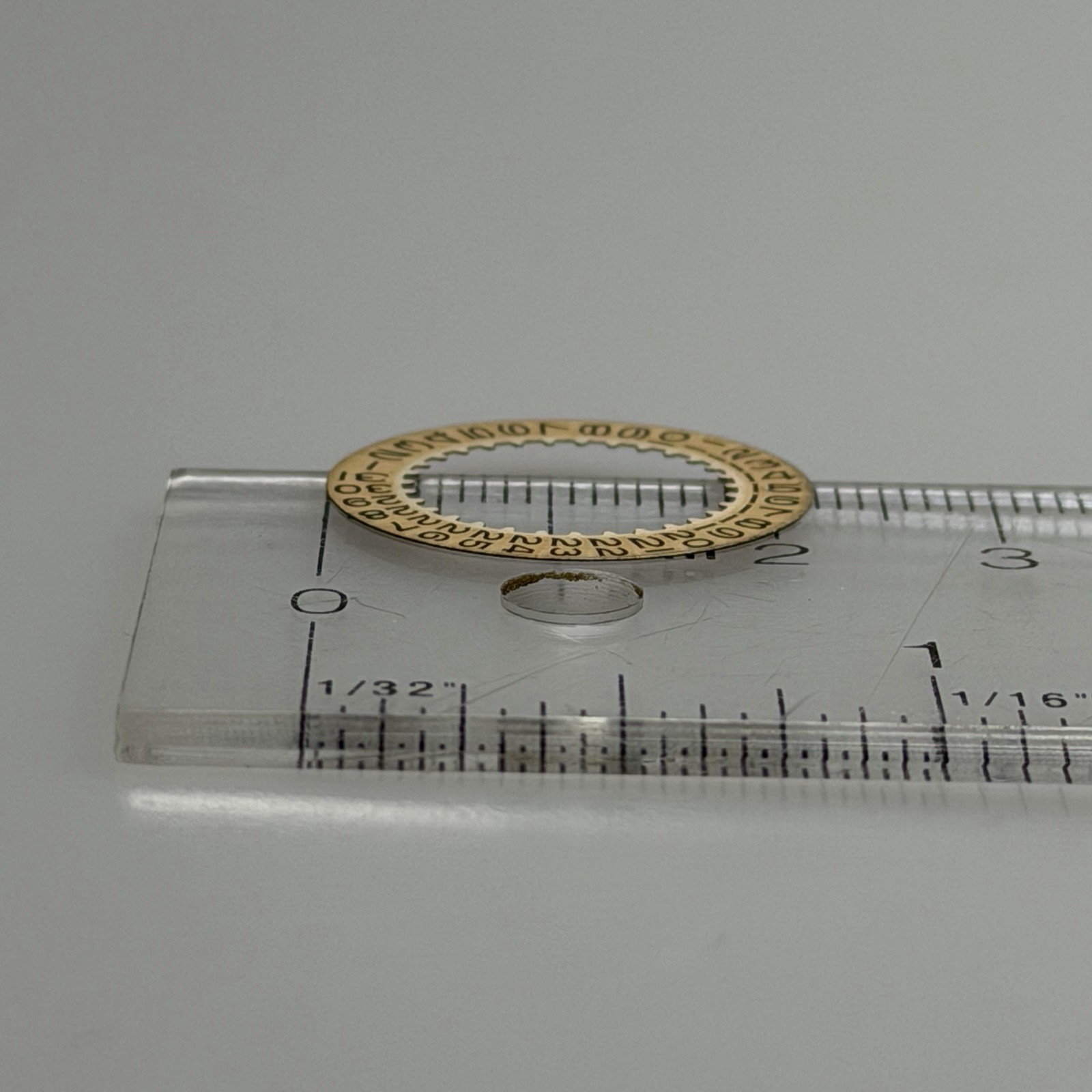Genuine Vintage Rolex Champagne Date Wheel Disc Flat Top 3 Open 6/9 Cal 1570/5