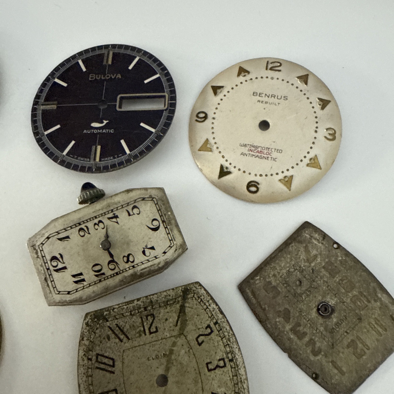 Lot Of Watch Dials (Bulova, Lord Elgin, Elgin, Waltham)