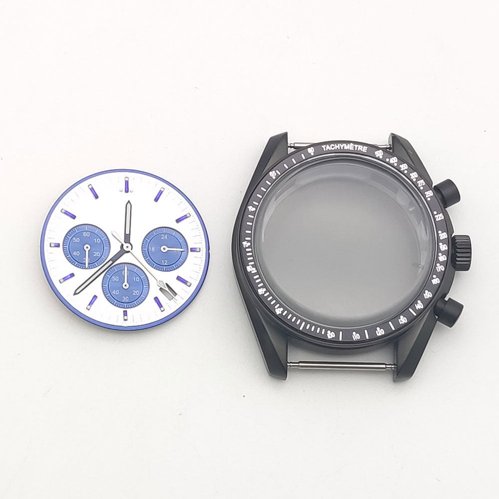 40mm Stainless Matte Watch Case+Strap Minerals for VK63 Movement 32.5mm Dial