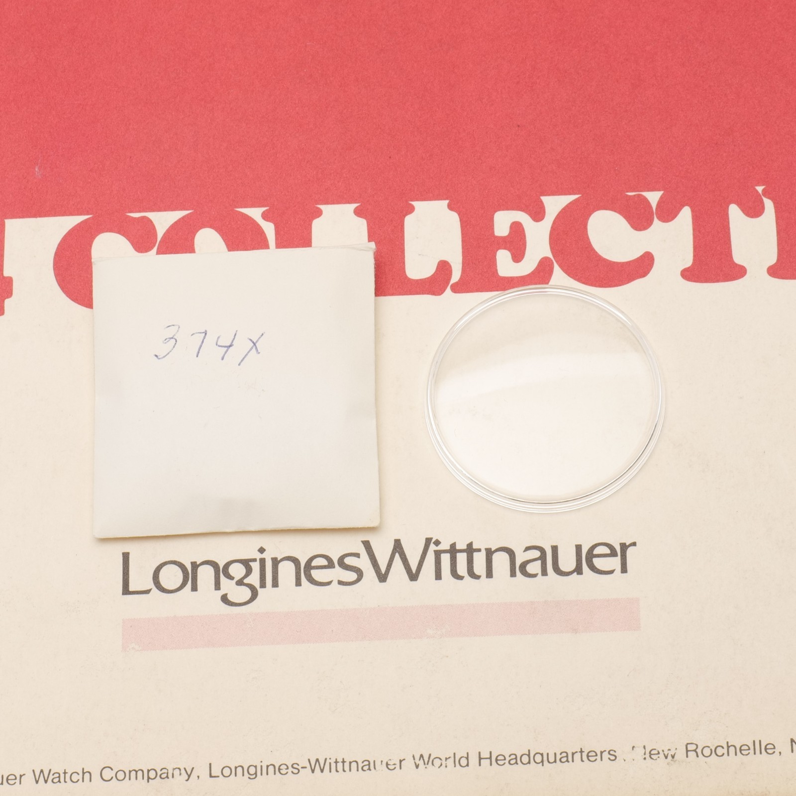 Longines Wittnauer 2000/W102 Watch Crystal Part Watchmakers NOS (G17D23)