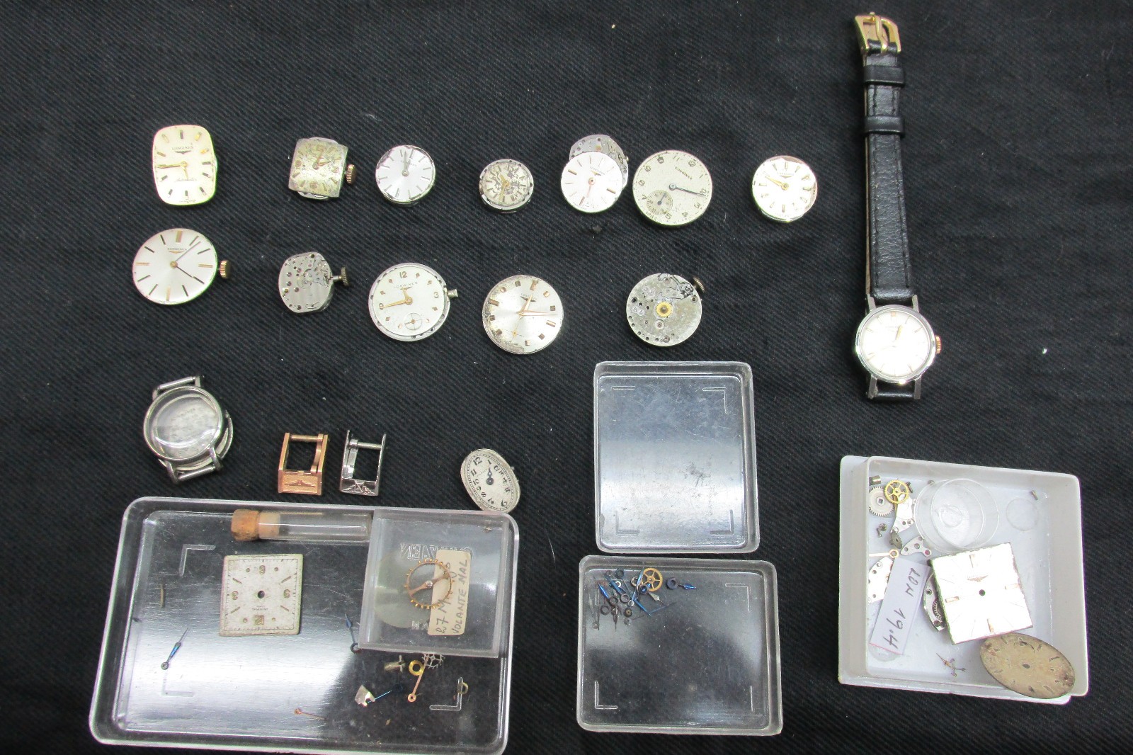 Vintage Longines Ladies Watch Repair Lot x4 Movements Dials Cal 410 14.16 8LN Pa