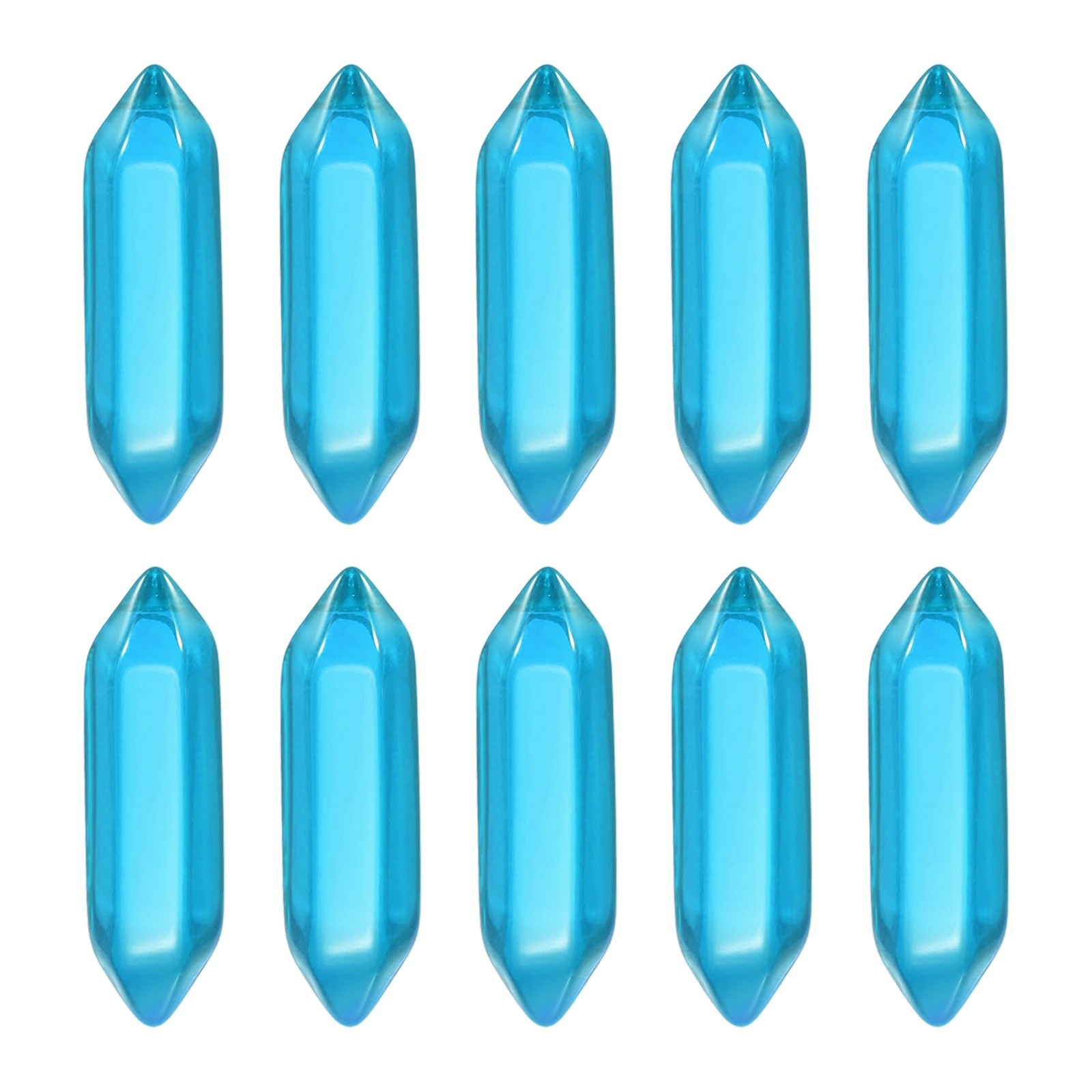 10 Pack Aquamarine Quartz Crystals, Polished Crystals Bulk
