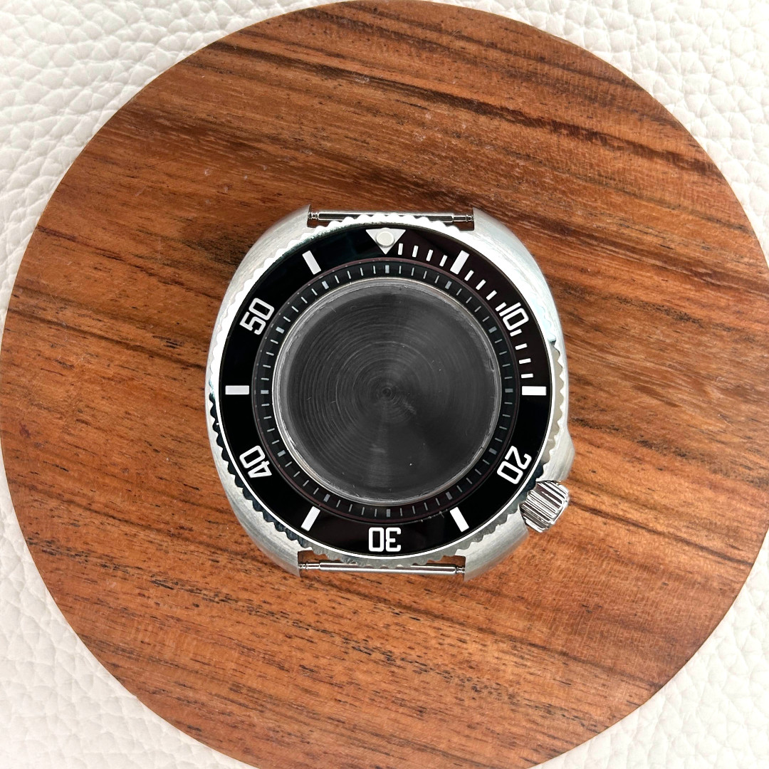 42mm Modified Turtle Watch Cases Sapphire Crystal Glass For Nh35 NH36 Movement