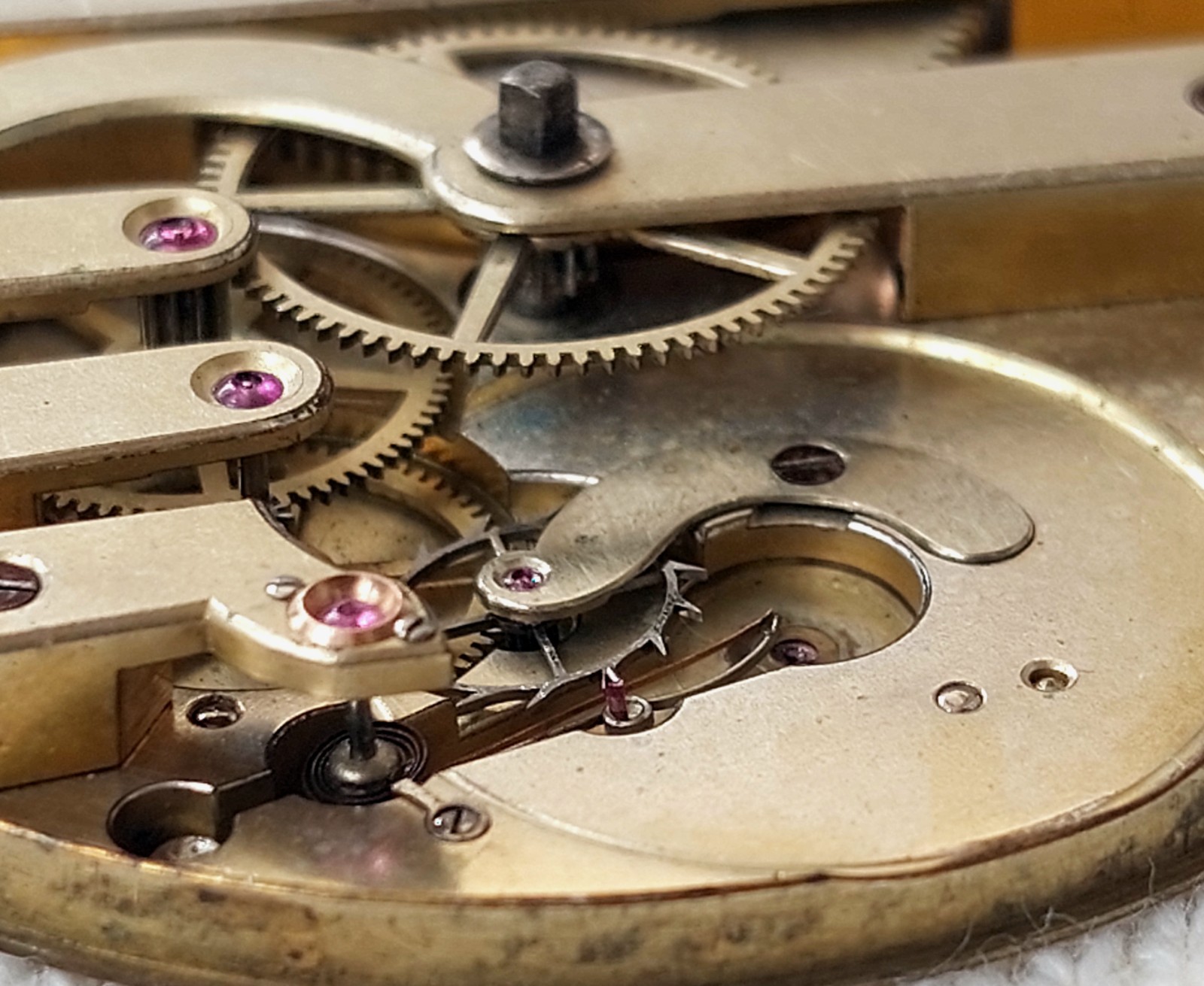 Pocket chronometer movement key winding 1890