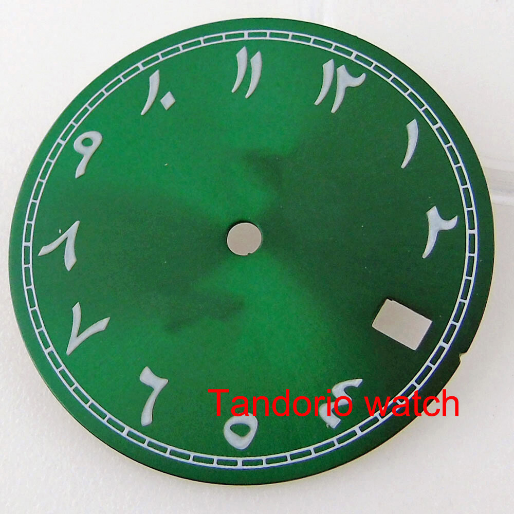 29mm Black Blue Green Pink Purple Watch Dial Luminous Fit NH35 Movement