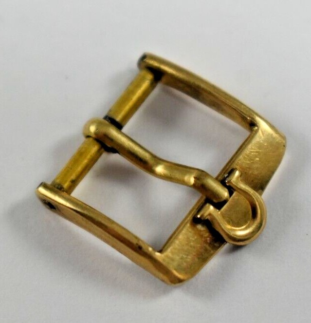 Vintage Omega Gold Tone Wrist Watch Band Buckle 12.95mm Inside lot.z