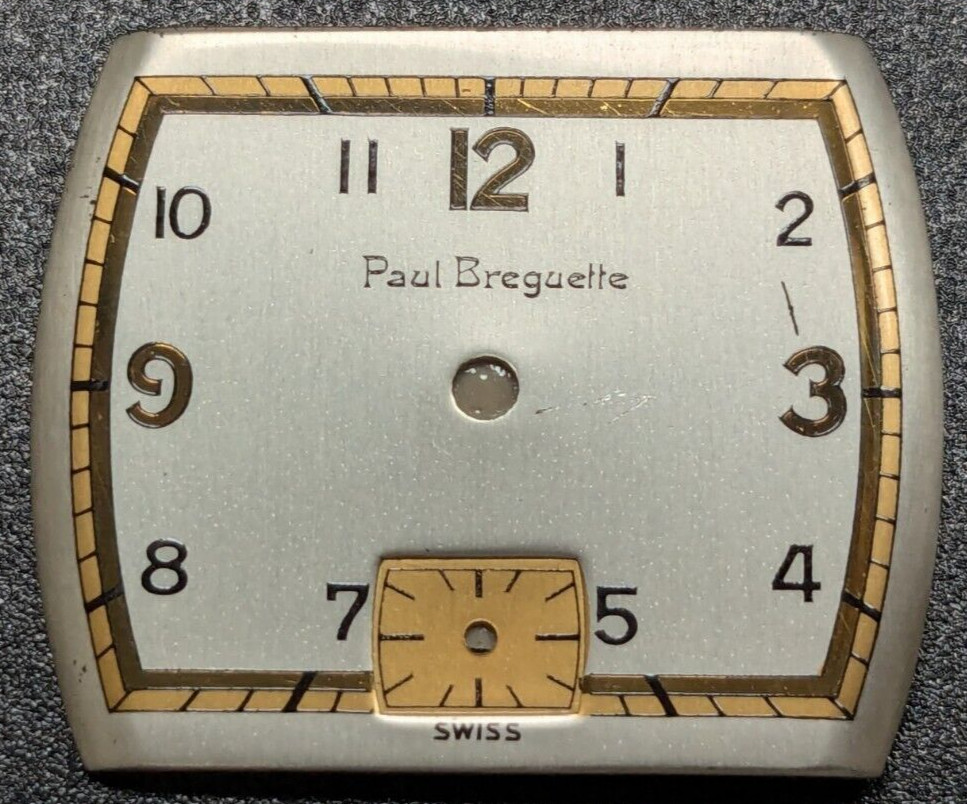 Vintage NOS Paul Breguette Deco Wrist Watch Dial with Seconds Sub Dial