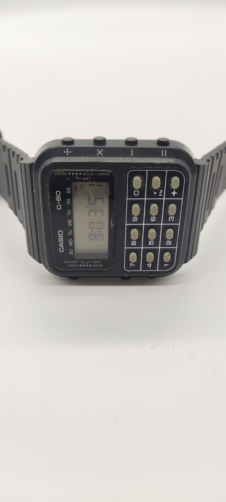 Casio C-80 Vintage Calculator Watch made in Japan – New Battery & Strap