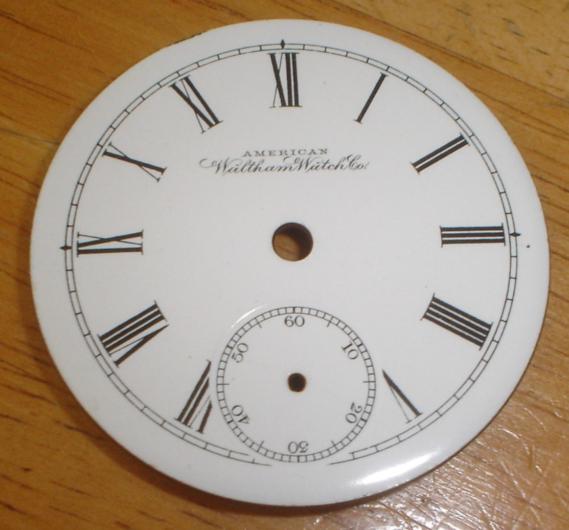 American Waltham Watch Co. Porcelain Pocket Watch Dial 45.3mm