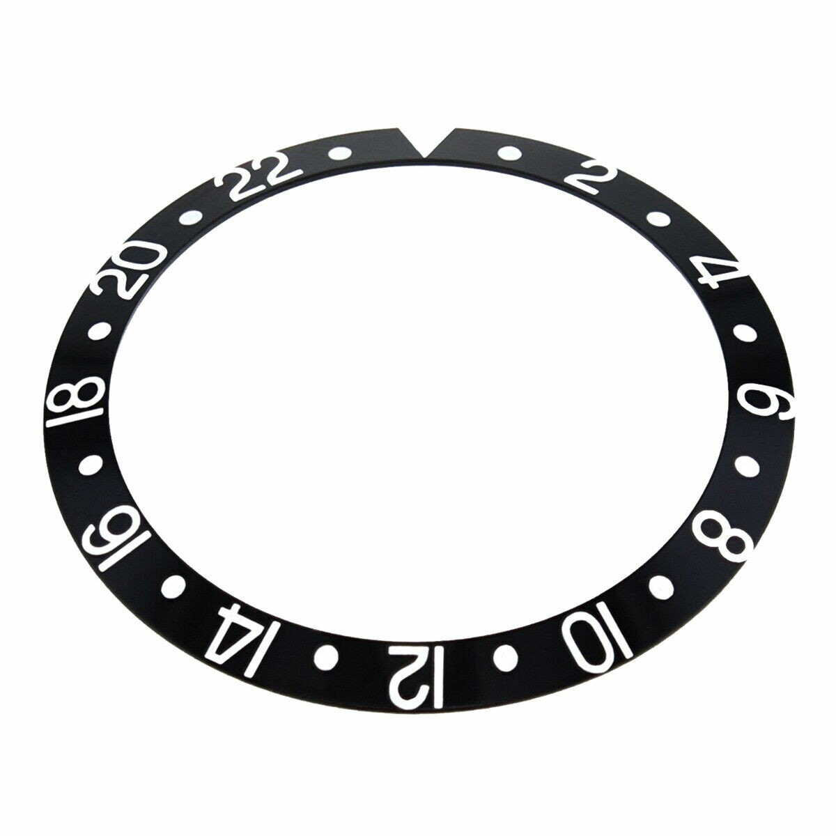 GMT Bezel Insert For Rolex Vintage Old GMT Master 1670, 1675, 16750 Black
