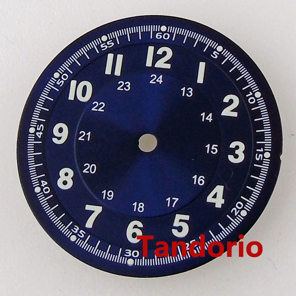 29mm Sunburst Watch Dial Face Fit NH35A NH36A Movement Arabic Numerals Mark Lume