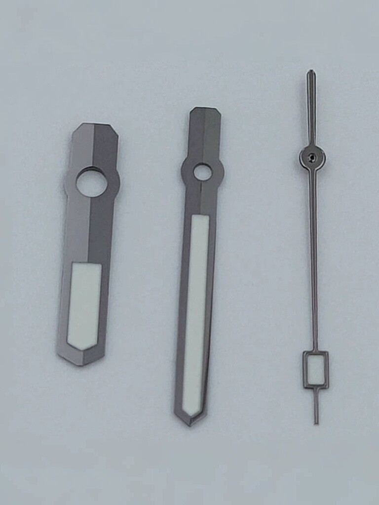 1 Set New Luminous Watch Hand Set Gunmetal Gray For NH35 NH36