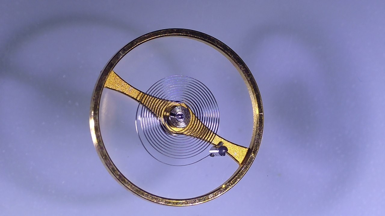 Enicar AR 1135 Watch Movement Balance Wheel Complete – Brass – Stainless Steel